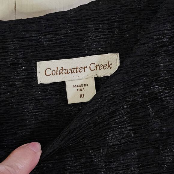 Coldwater Creek Dress Sz 10 Quiet Luxury Minimalist Parisian Chic Black Sheath - Picture 5 of 9